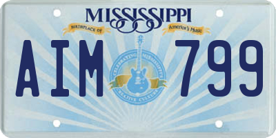 MS license plate AIM799
