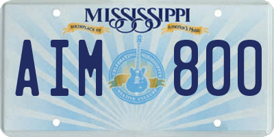 MS license plate AIM800