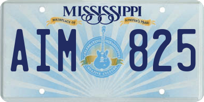 MS license plate AIM825