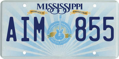 MS license plate AIM855