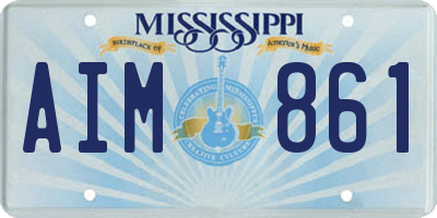 MS license plate AIM861