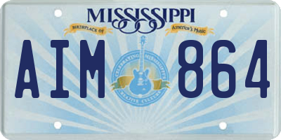 MS license plate AIM864