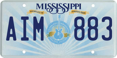 MS license plate AIM883