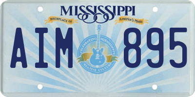 MS license plate AIM895