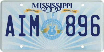 MS license plate AIM896
