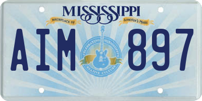 MS license plate AIM897