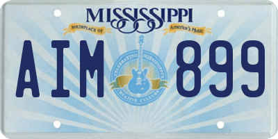 MS license plate AIM899