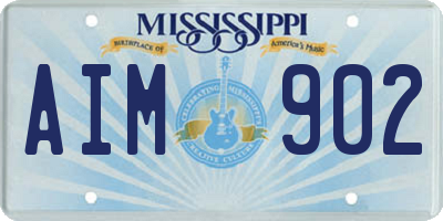 MS license plate AIM902