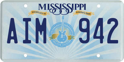 MS license plate AIM942
