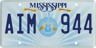 MS license plate AIM944