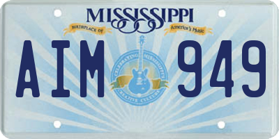 MS license plate AIM949