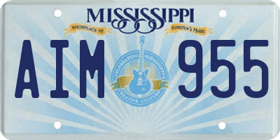 MS license plate AIM955