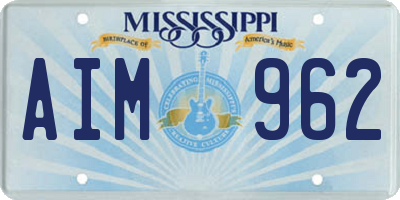 MS license plate AIM962