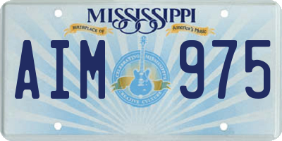 MS license plate AIM975