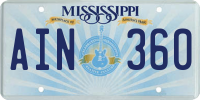 MS license plate AIN360
