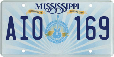 MS license plate AIO169