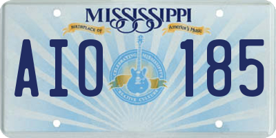 MS license plate AIO185