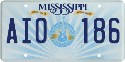 MS license plate AIO186