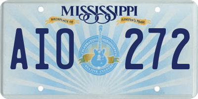 MS license plate AIO272