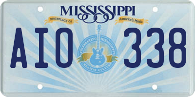 MS license plate AIO338