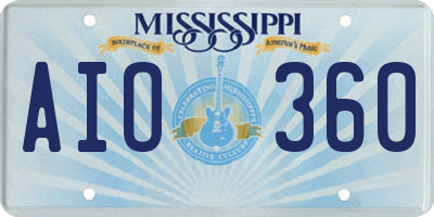 MS license plate AIO360