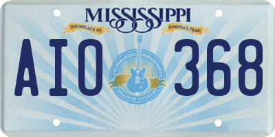MS license plate AIO368