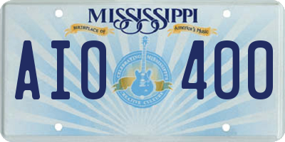 MS license plate AIO400