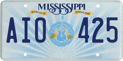 MS license plate AIO425
