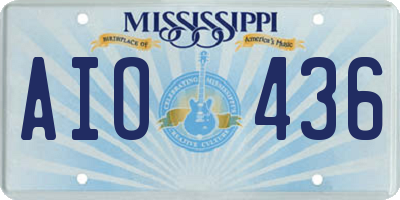 MS license plate AIO436