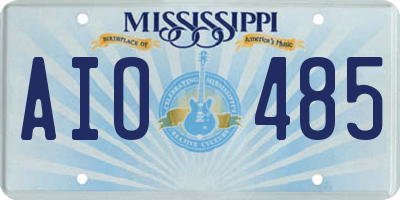 MS license plate AIO485