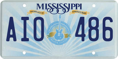 MS license plate AIO486