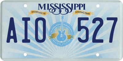 MS license plate AIO527