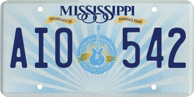 MS license plate AIO542