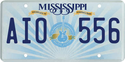 MS license plate AIO556