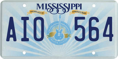 MS license plate AIO564