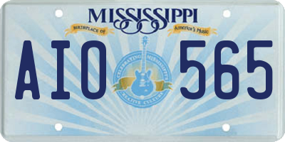 MS license plate AIO565