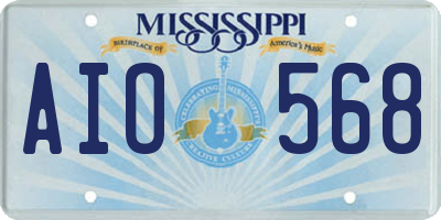 MS license plate AIO568