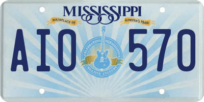 MS license plate AIO570