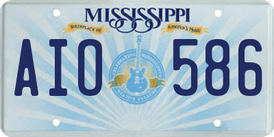MS license plate AIO586