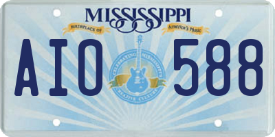 MS license plate AIO588
