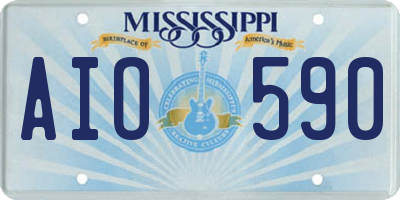 MS license plate AIO590