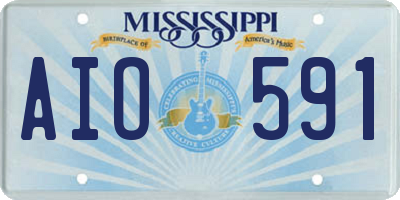MS license plate AIO591