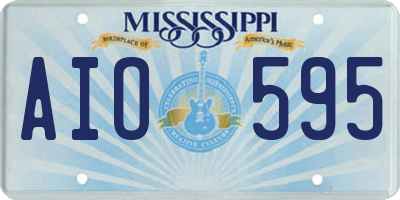 MS license plate AIO595