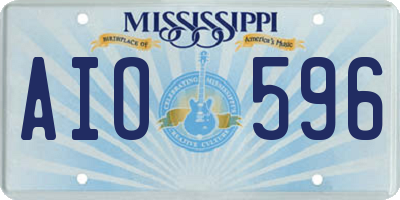 MS license plate AIO596