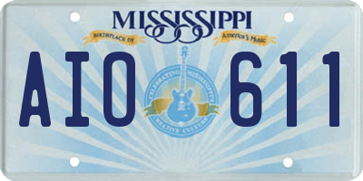 MS license plate AIO611