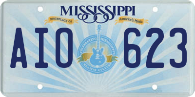 MS license plate AIO623