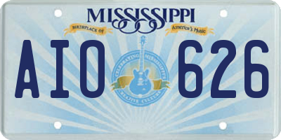 MS license plate AIO626