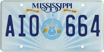 MS license plate AIO664