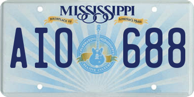 MS license plate AIO688