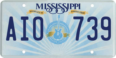 MS license plate AIO739
